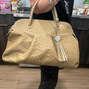 gorgeous ostrich leather  bag